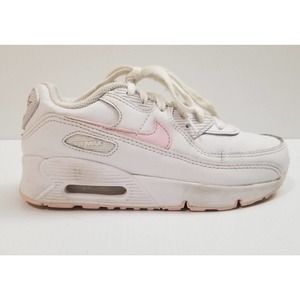 Nike Air Max 90 LTR Kids Shoes Sneakers White Pink CD6867-121 Youth Size 2.5 Y